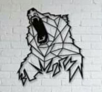 Cuadro Oso Gruñendo