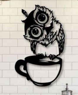 Cuadro Búho Taza