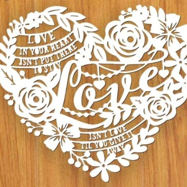 Cuadro pared LOVE flores