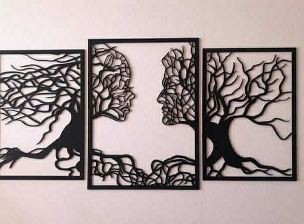 Cuadro Árbol pareja 3 cuadros